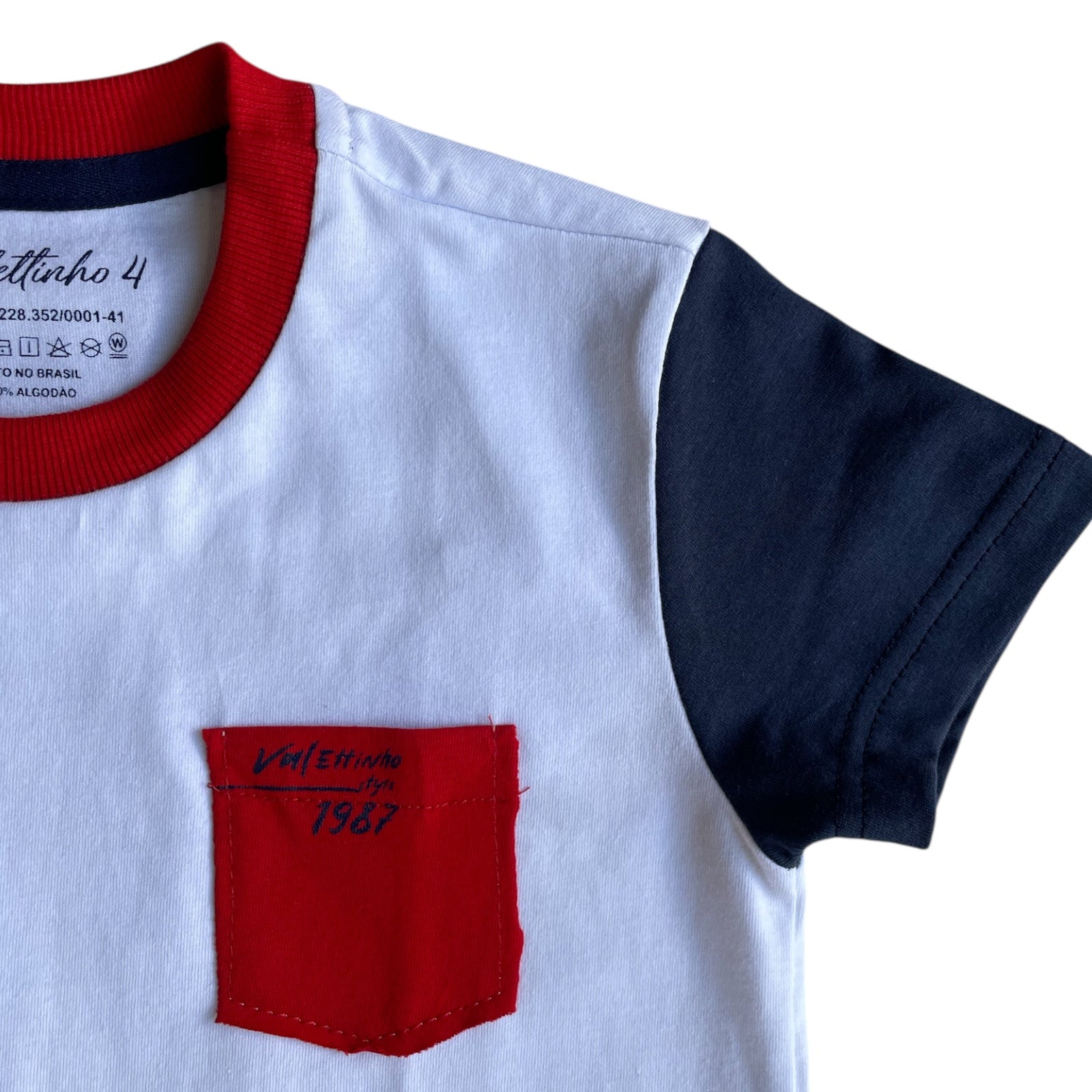 T-SHIRT C/BOLSO NÁUTICA TRICOLOR