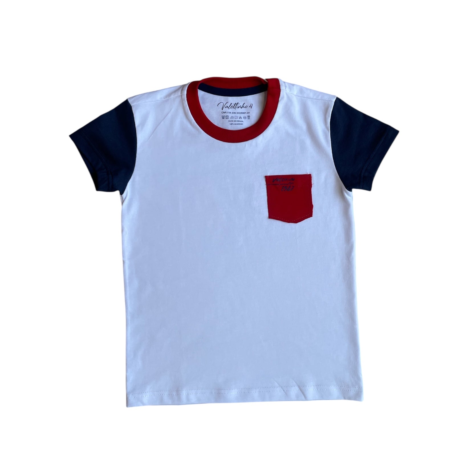 T-SHIRT C/BOLSO NÁUTICA TRICOLOR